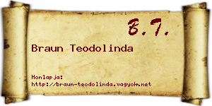 Braun Teodolinda névjegykártya